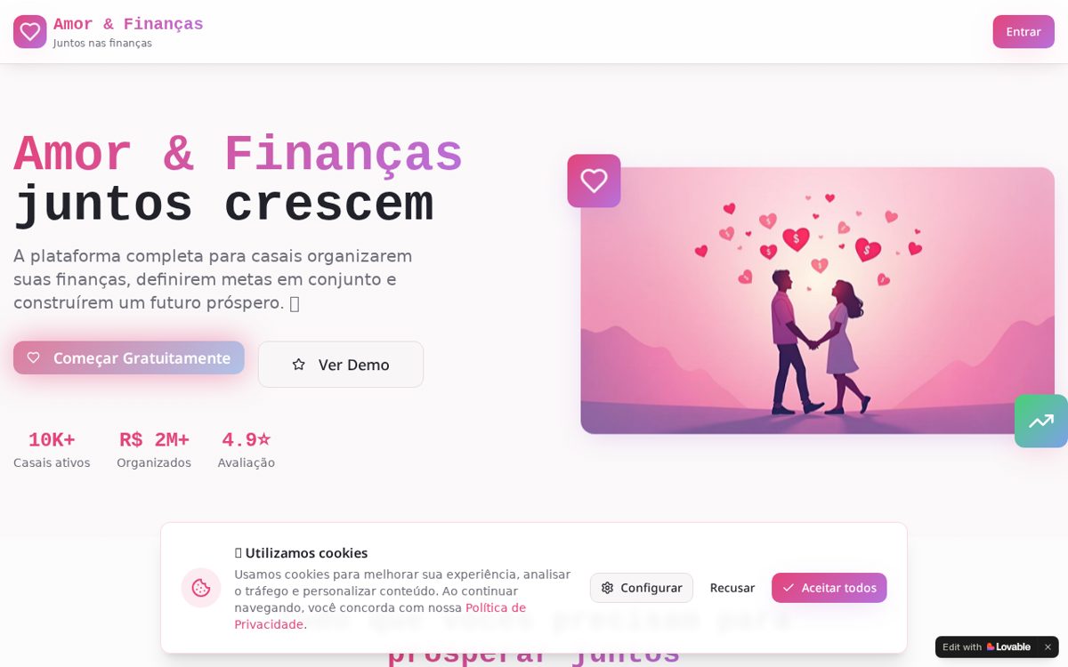 Capa de Amor & Finanças Juntos