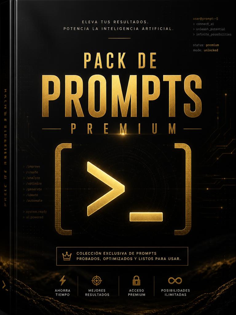 Capa do e-book Pack de Prompts Premium