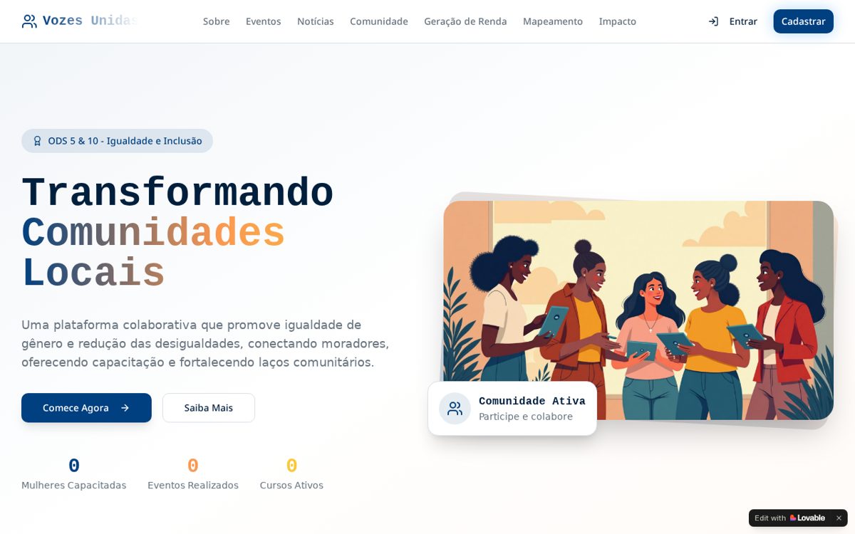 Capa de Vozes Unidas